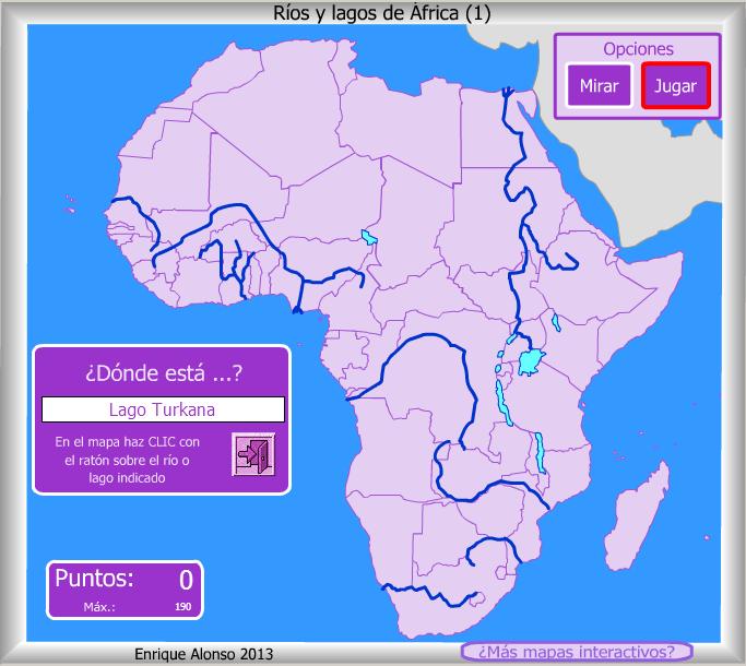 Ríos y lagos de África. ¿Dónde está?