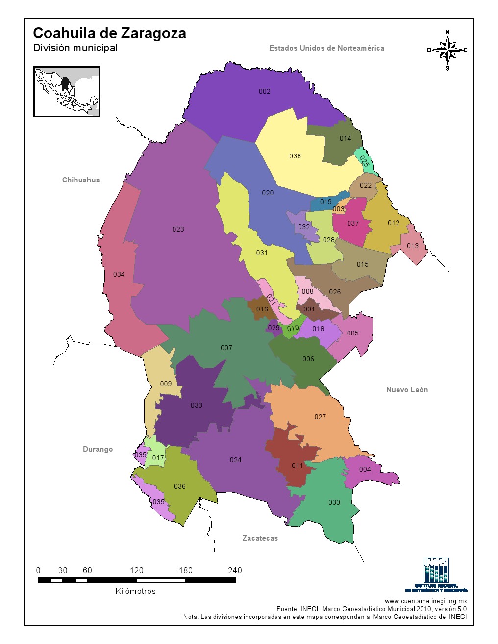 COAHUILA CON MUNICIPIOS coahuila con municipios: