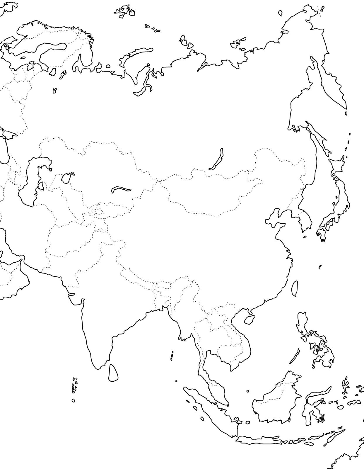 Mapa De Países De Asia Freemap 9242