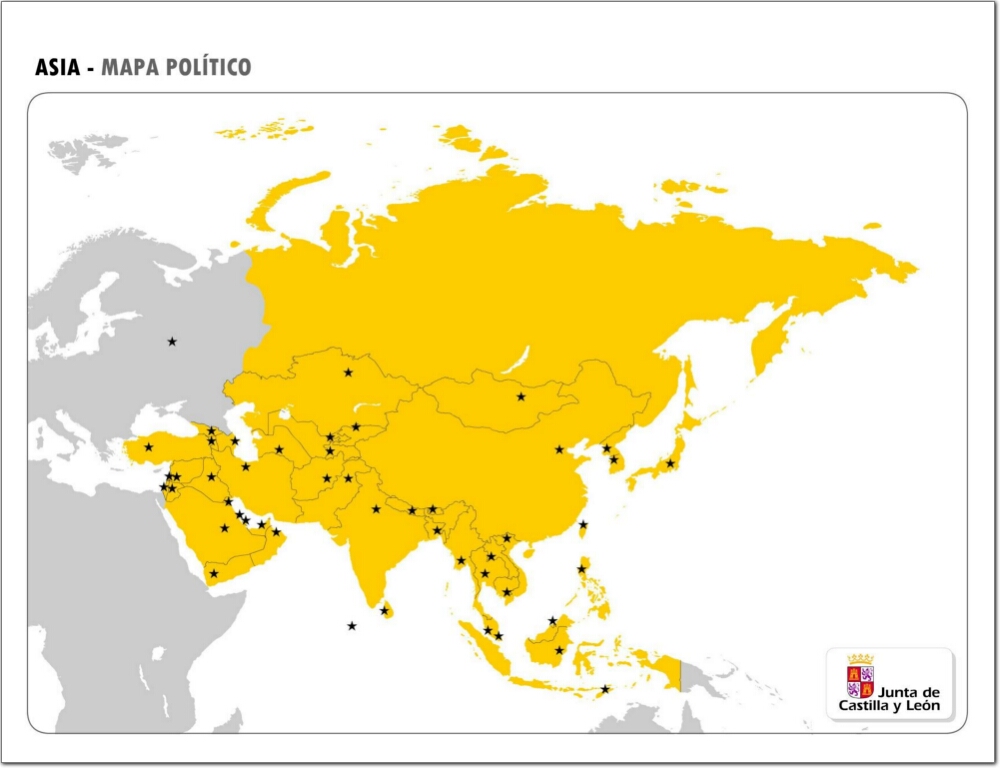 Mapa Capitales Asia