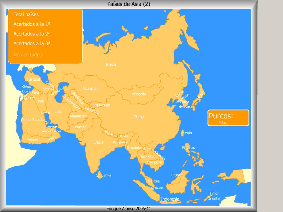 Nombre De Los Paises Que Conforman El Continente Asiatico