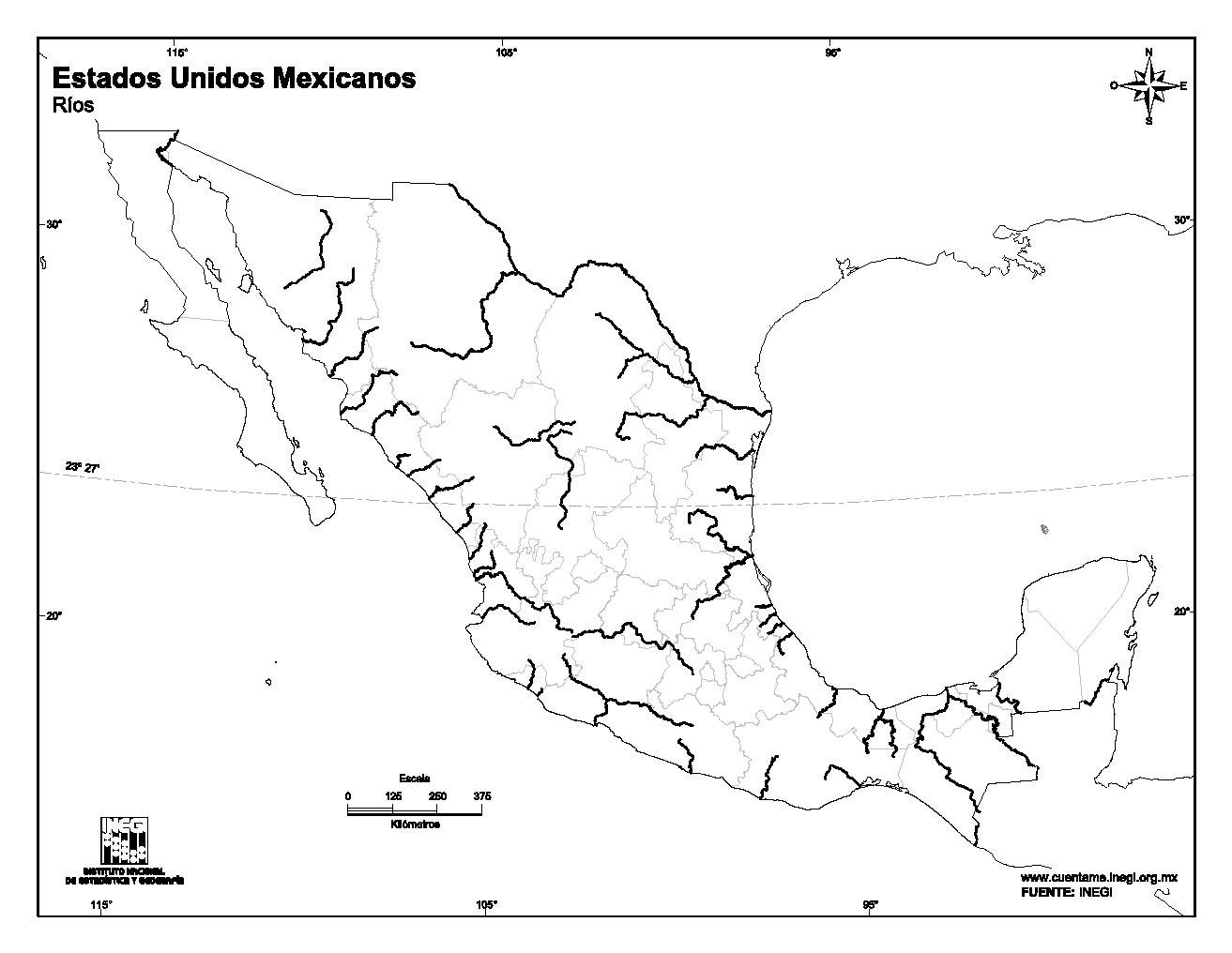 Rios Mapa De Mexico Rios Mapa De Mexico