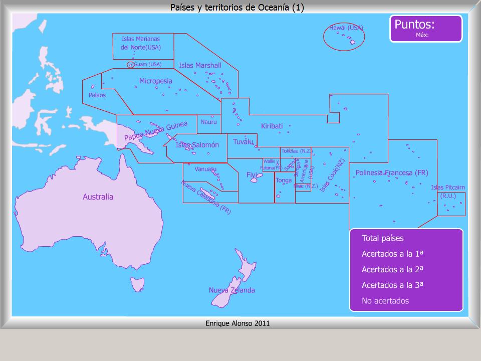 Mapa De Division Politica De Oceania