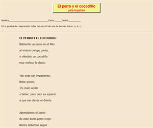EL PERRO Y EL COCODRILO el perro y el cocodrilo: